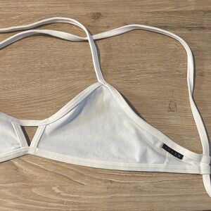 Joint Clothing White Triangle Bikini Top. MEDIUM